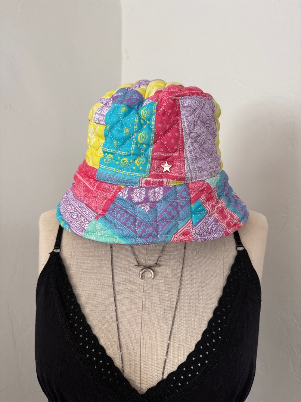 Colorful Patchwork Bucket Hat - Picture 2 of 5